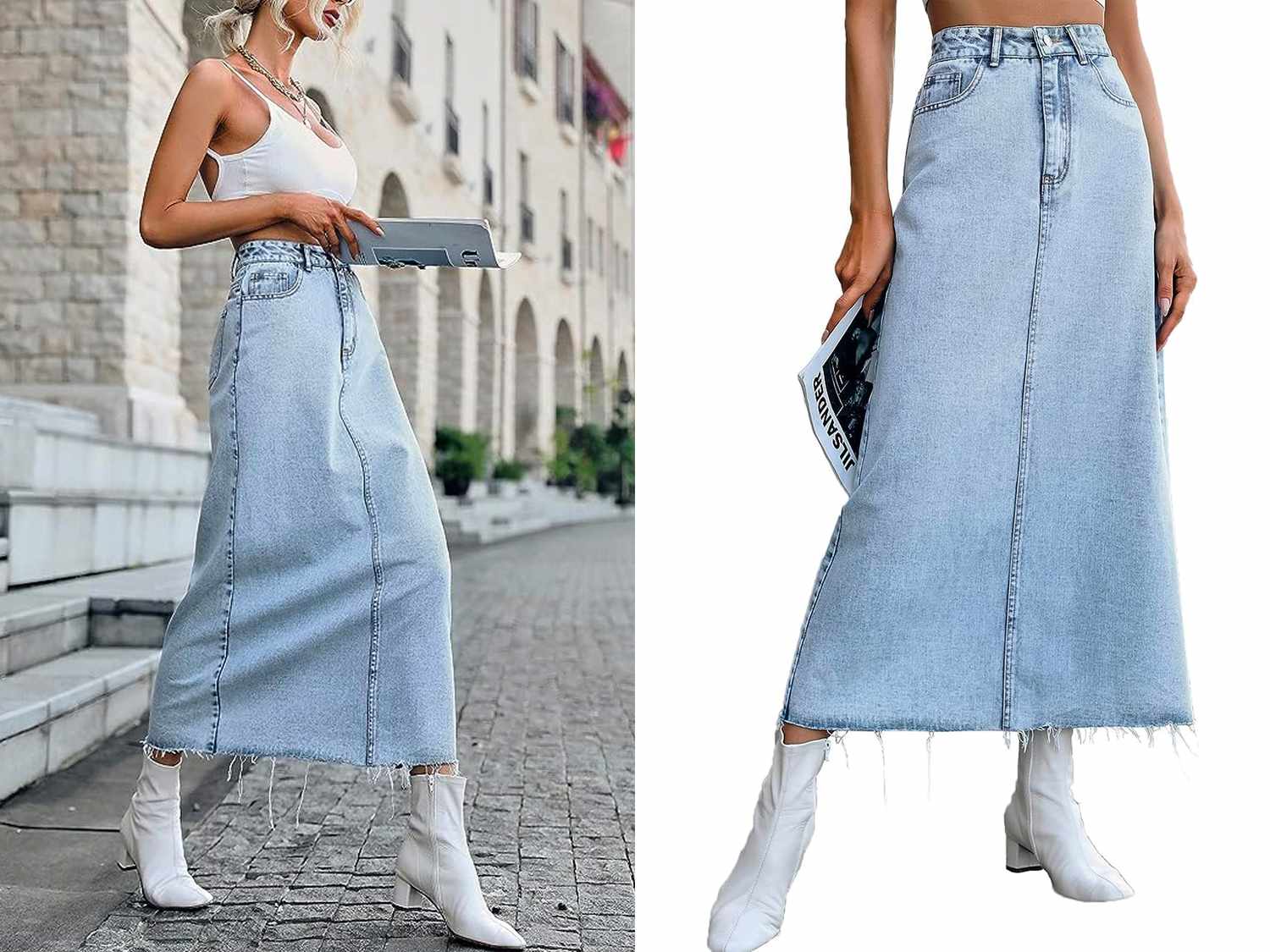 Denim Maxi Skirt