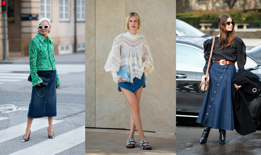 Denim Midi Skirt Outfit Ideas for Every Season